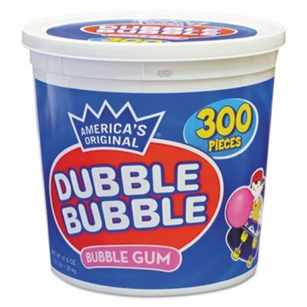 Tootsie Roll Industries Dubble Bub, Bubble Gum, Original Pink, 300/tub 16403